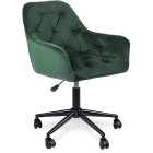 Krzesło Biurowe Gabinetowe Obrotowe Zielone Velvet LUCIANA 2